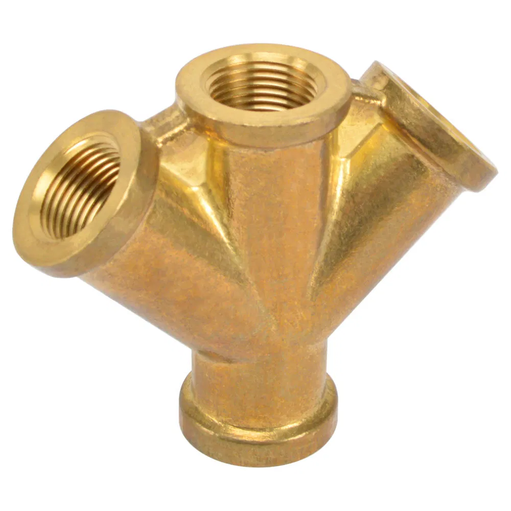 Bsp Thread Pn 16 Forged Brass Four Ways Connector W Type Pipe Fittings