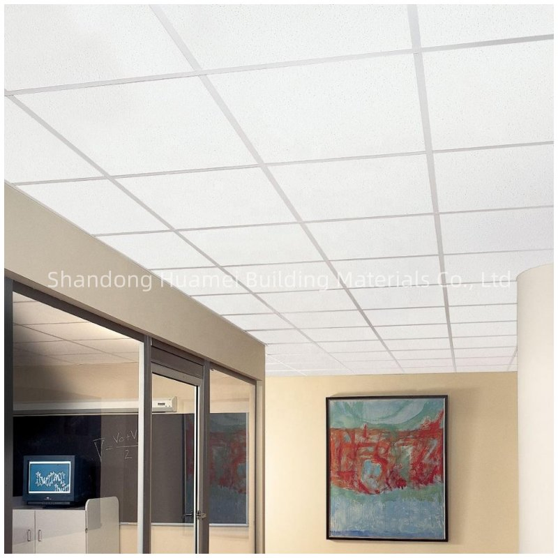 Easy Installation Fiber Glass Acoustic Ceiling Tiles Decorative Materials