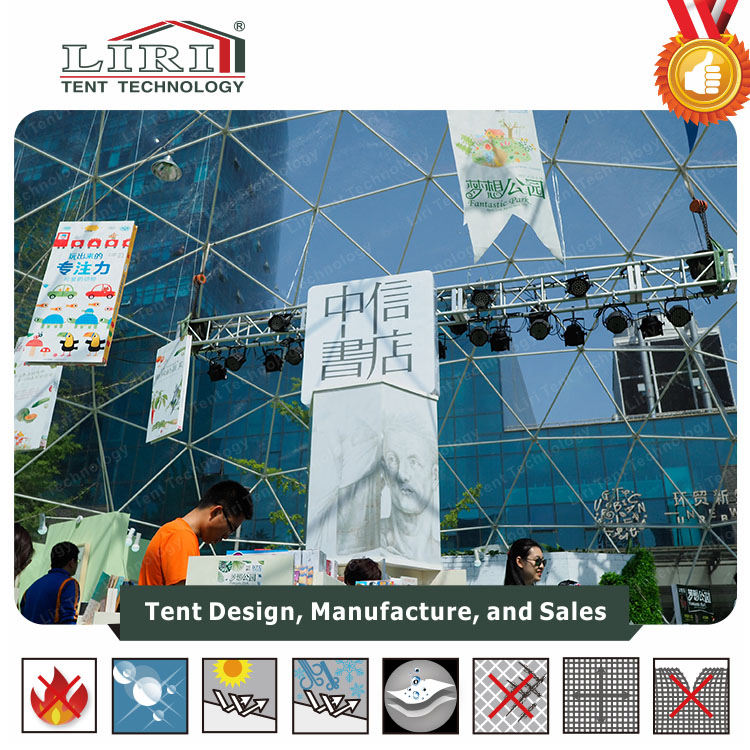 14m Big Transparent Geodesic Dome Tent for Event Exhibition