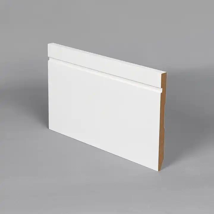 Popular MDF White Primed Wall Angle Head Baseboard Skirting Shoe Molding Quarter Round Door Jamb Edge Protector Fascia Board Interior Home Deco Wood Molding