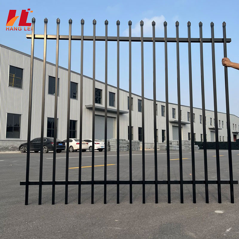 Wholesale Powder Coated Zinc Steel Fence Panels with Square Tubes for Modern Home Garden and Yard Perimeter Security