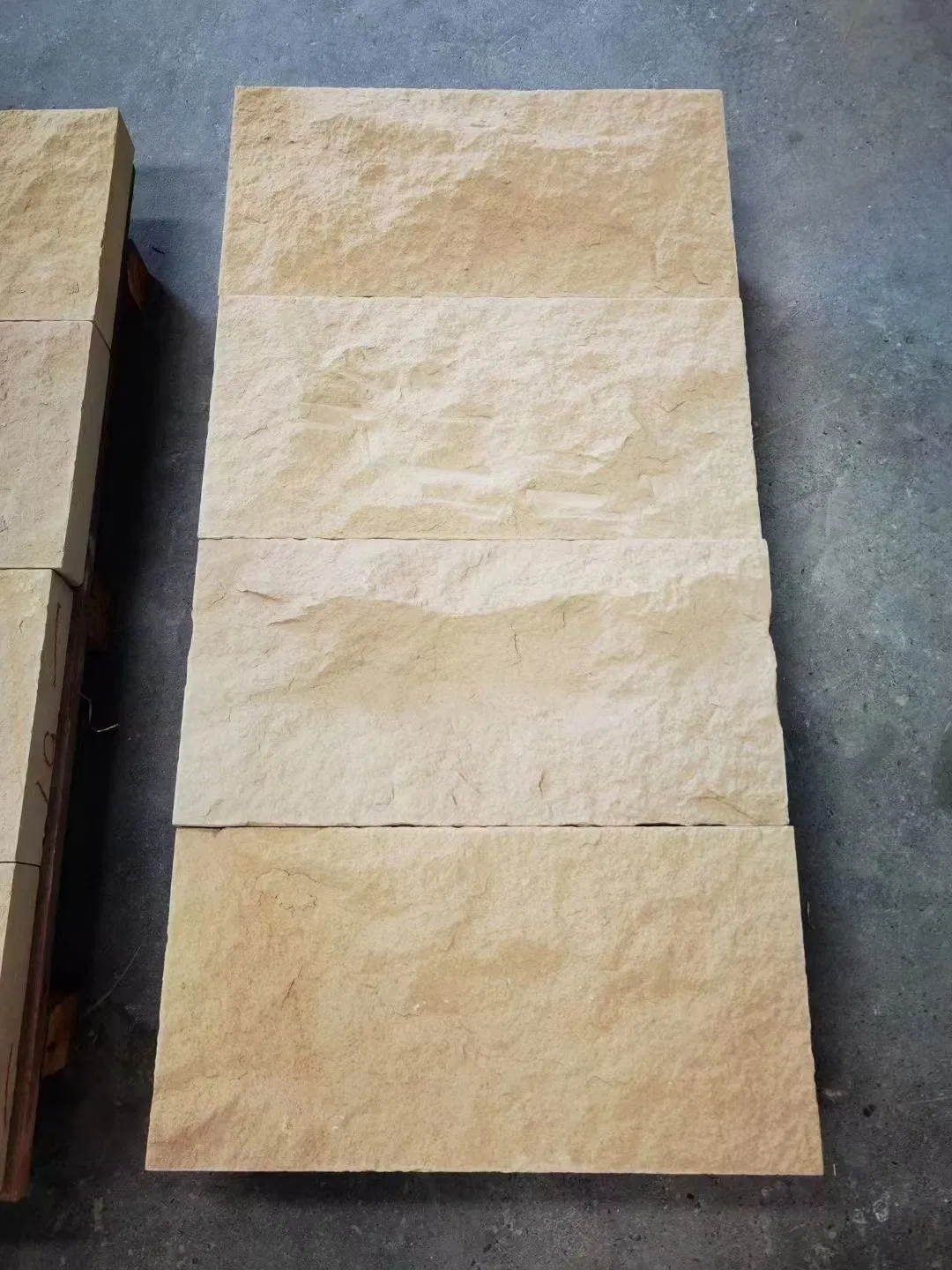 Natural Split Teakwood Yellow Sandstone Pavers and Wall Cladding