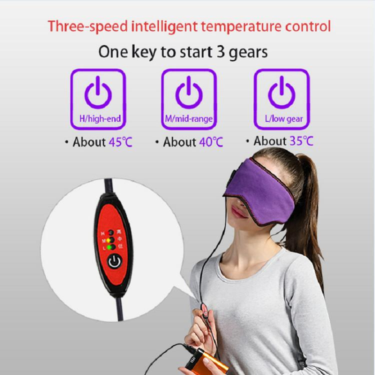 New Product Easy to Carry 7.4V Rechargeable Electric Heated Eye Mask
