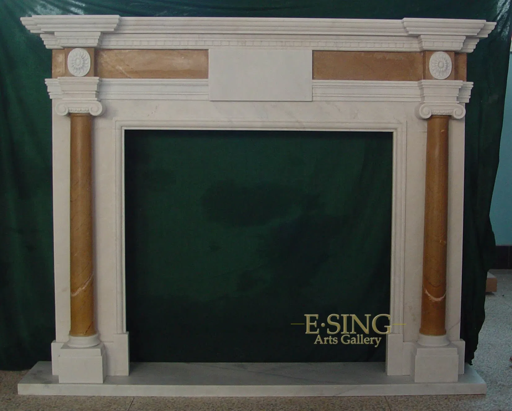 High Quality Hand Carved Mix Marble Fireplace