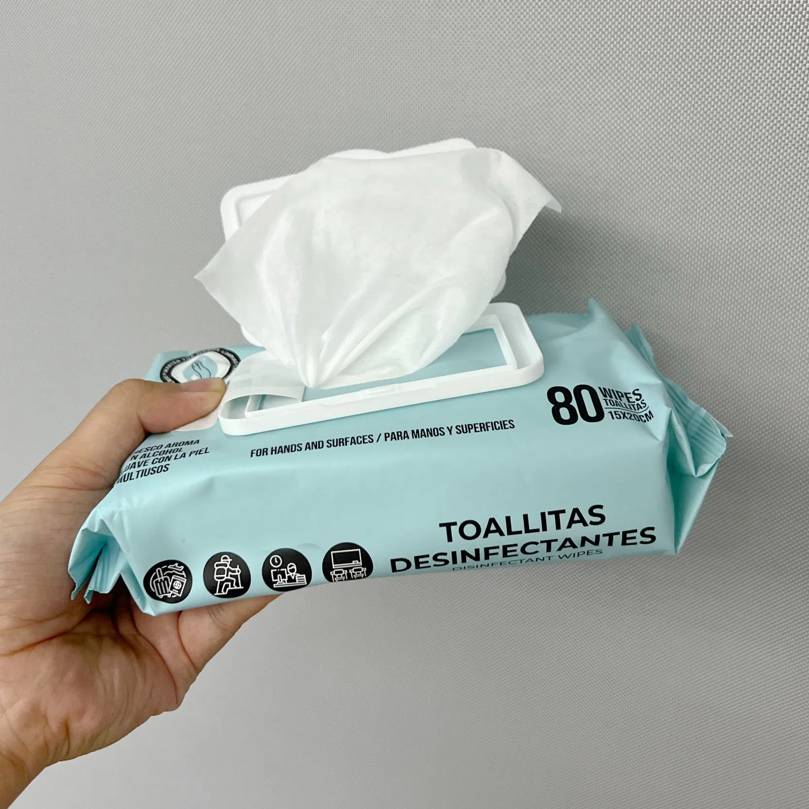 Custom Brand Design Antibacterial Alcohol Disinfection Wipes OEM