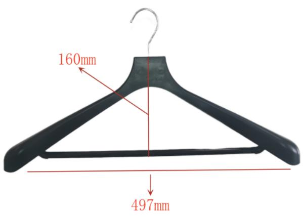 Plastic Rack Top Clothes Sweater Hanger with Metal Hook for Adult
