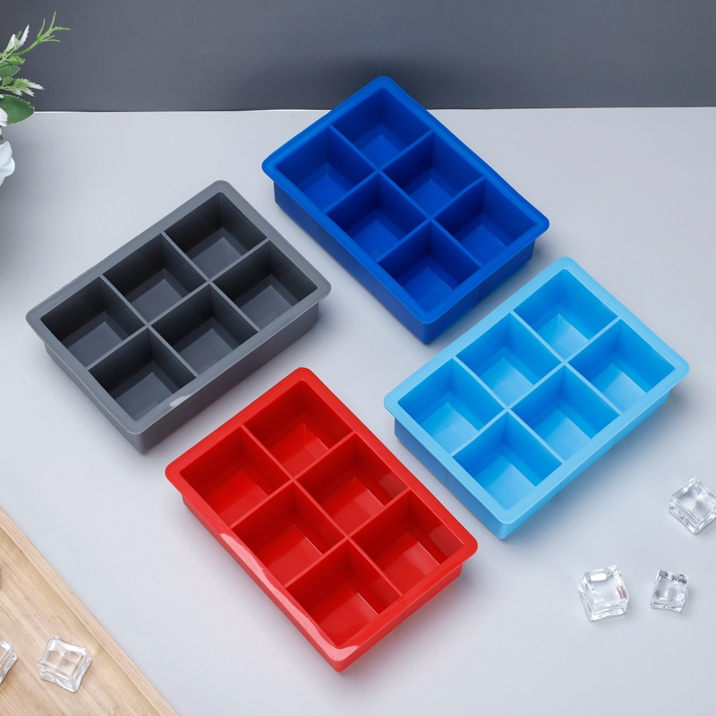 Silicone 6 Grids Ice Tray Ice Maker
