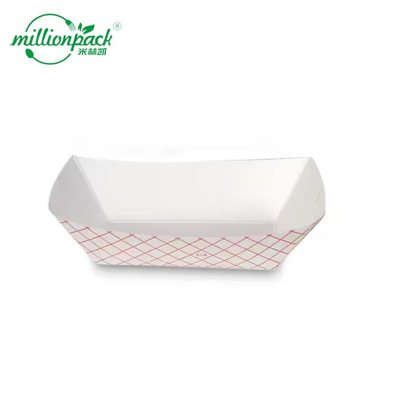 Eco Friendly Paper Boat Tray for Takeaway Service Safe Clean Durable Food