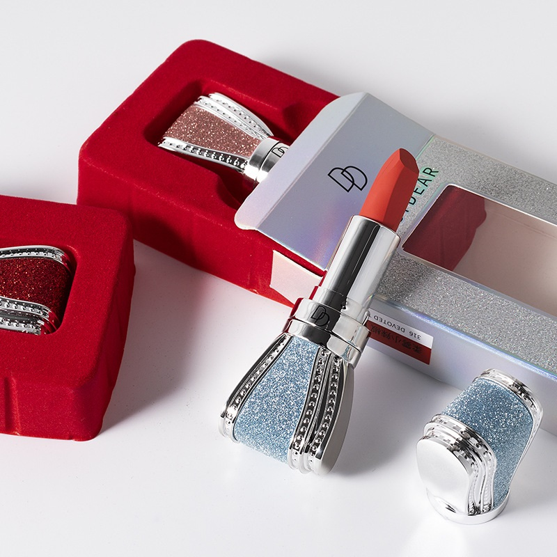 Ls15 Lipstick Bow Diamond Lipstick Female Student Velvet Matte Moisturizing Long-Lasting Moisturizing Not Easy to Discolor