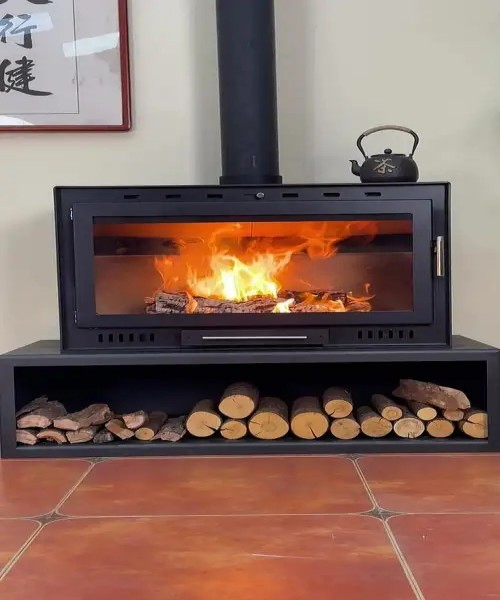 Modern Steel Freestanding Fireplace for Luxurious Hotel Bedrooms