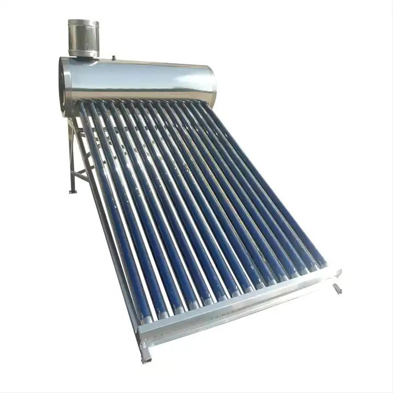 Low Pressure Complete Stainless Steel Solar Water Geyser with Auxiliary Feed Tank
