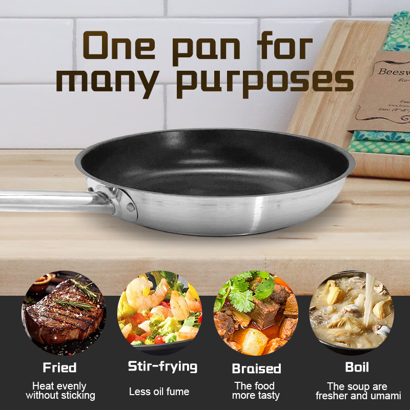 Home Appliance Kitchen Cookware 20cmto 36cm Non Stick Stainless Steel Fry Pan