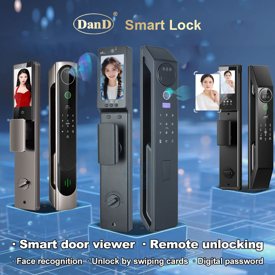 Multi-Unlocking Biometric Digital Fingerprint Keyless Smart Door Lock for Apartment