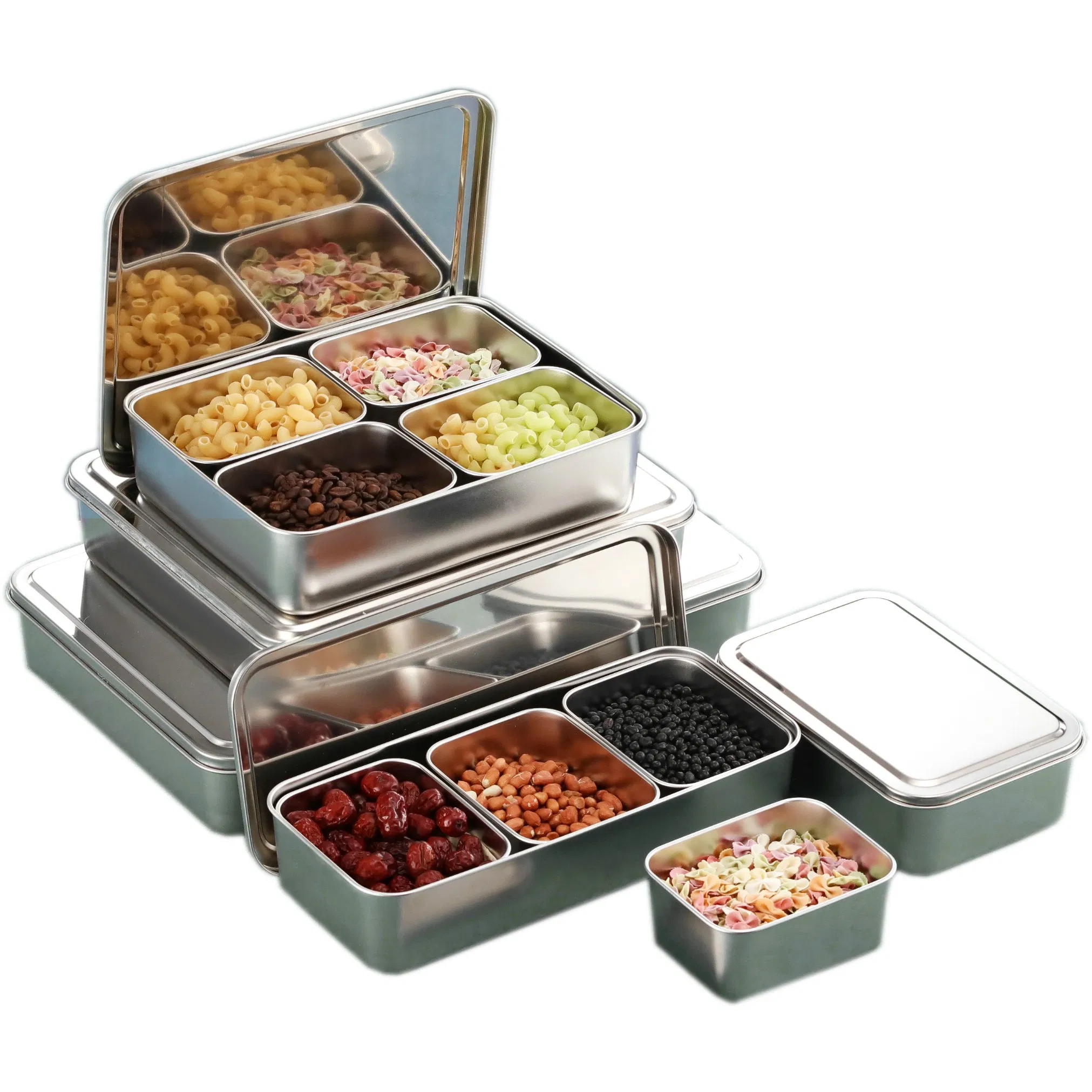 Stainless Steel Condiment Dispenser Pan Steel Seasonings Boxes, Pice Boxes