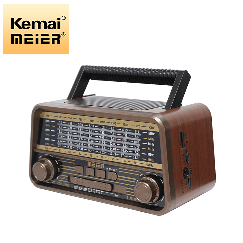 DC Rechargeable Am FM Retro Sw Radio Large Size Wooden External Am FM Radio