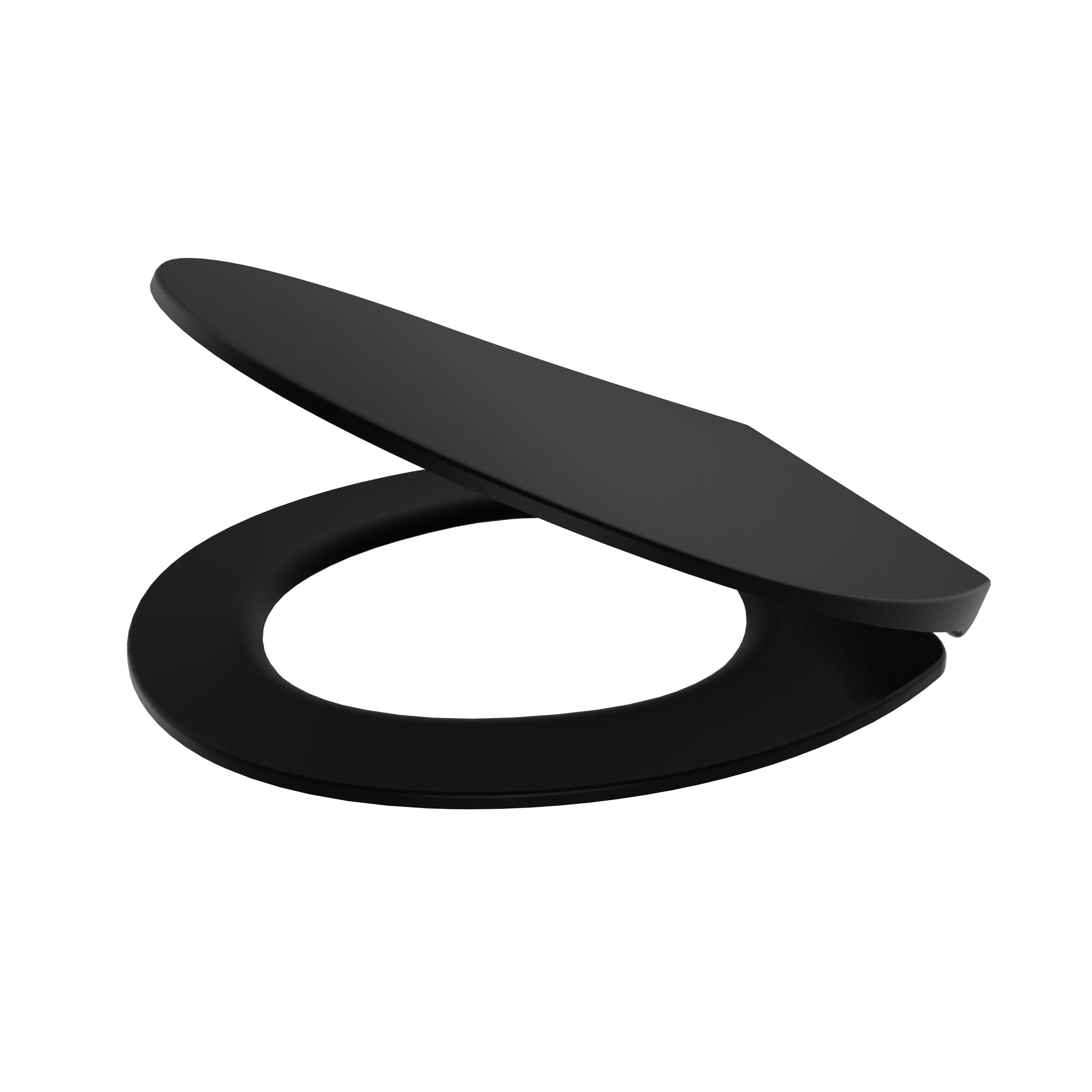 Matt Super Ultra Slim Design Fits Most EU Pans Black Toilet Seat