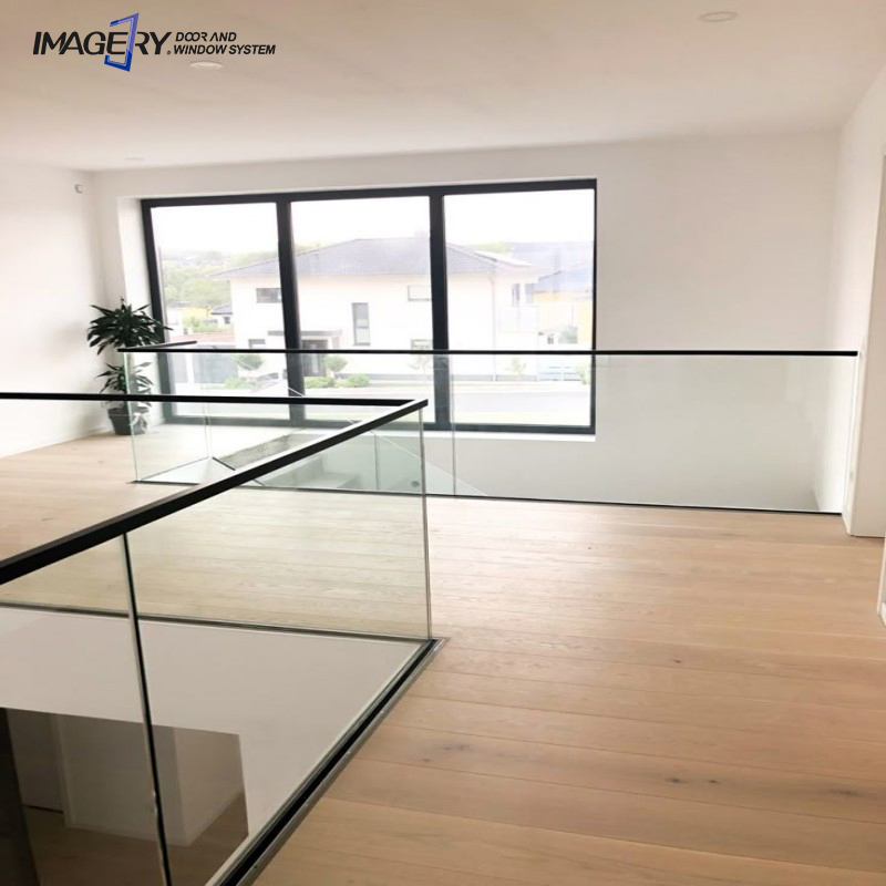 Modern Simple Customized Colors Balcony Fence Glass Aluminium Railing System