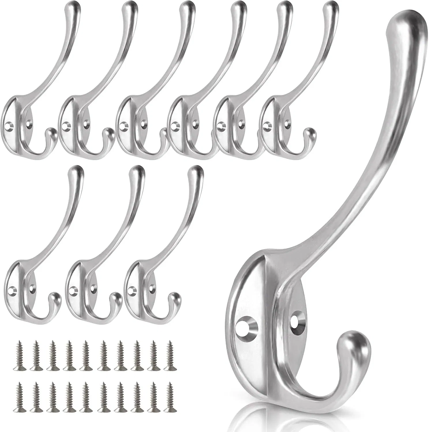 Mdyg222sn Die-Cast Zinc Coat Hook, Satin Nickel Finish