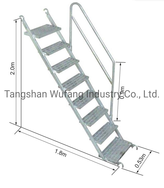 Escaleras Metalicas Precios Scaffolding Ladder Step Ladder Steel Staircase with Handrail