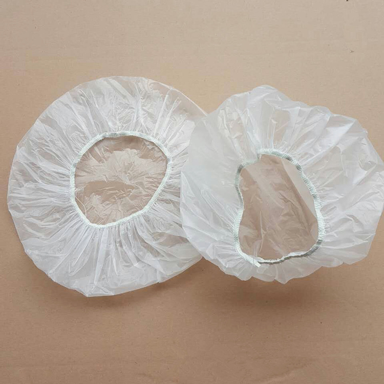 Disposable Waterproof Multicolor Shower Cap/ Biodegradable Folding Bath Cap Beauty