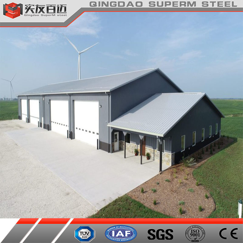 Esay Install Factory Price Customizable Prefabricated Steel Structure Home Garage