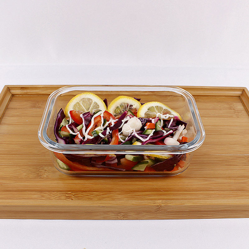 Custom Glass Food Storage Container Set with Stoma Plastic Lid