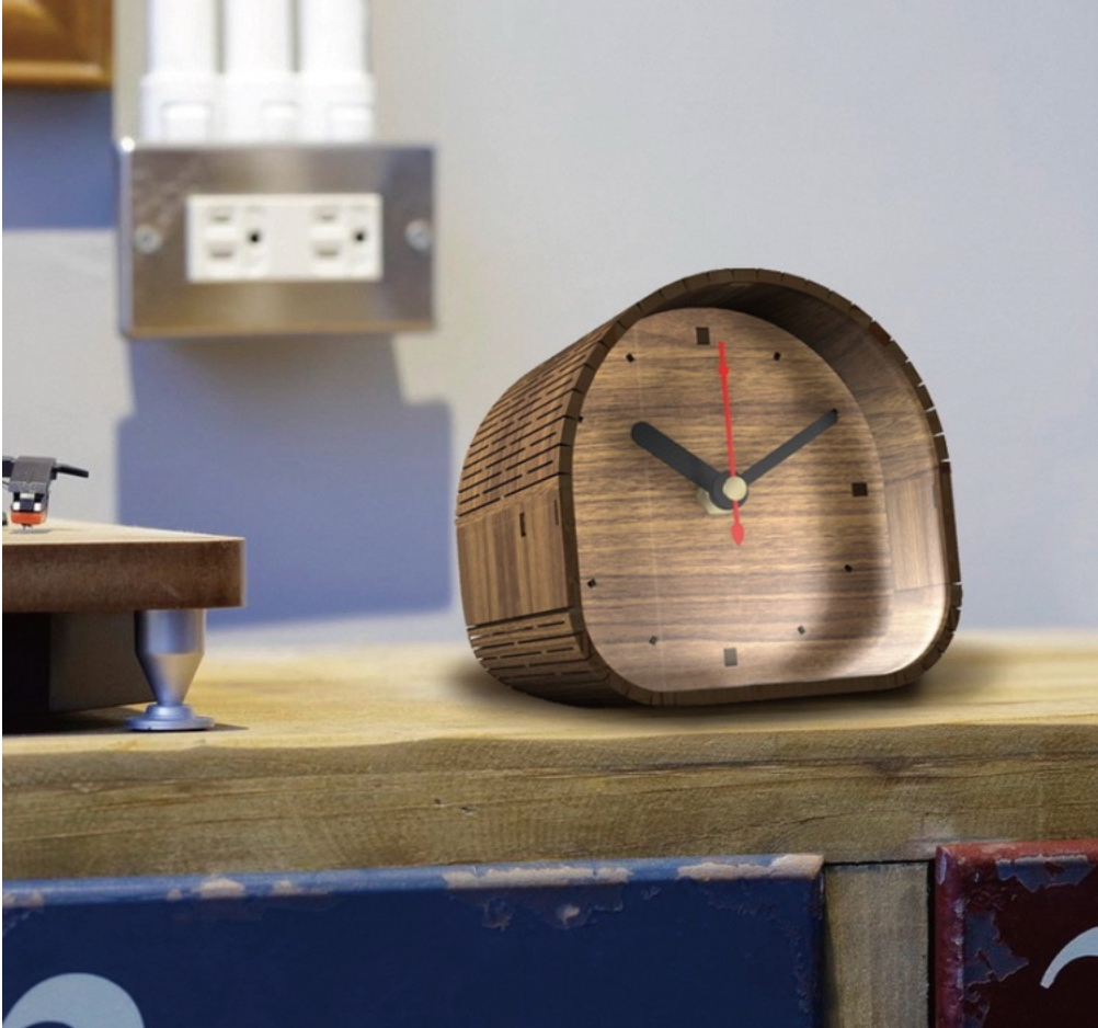 China Manufacturer Cheap Unique Wooden Puzzle Table Clock