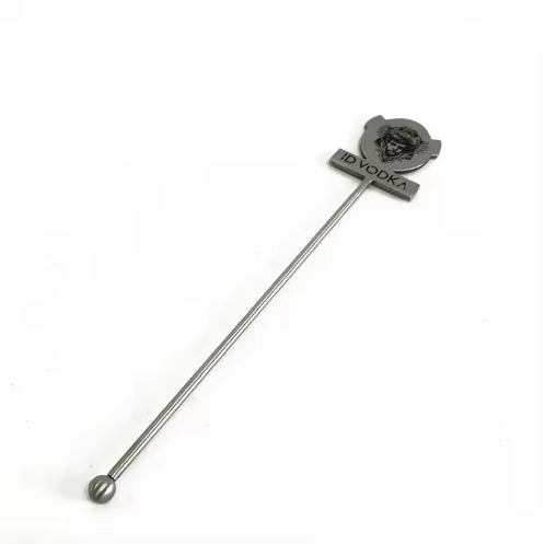 High Quality Metal Silver Disk Cocktail Drink Stirrers Swizzle Sticks