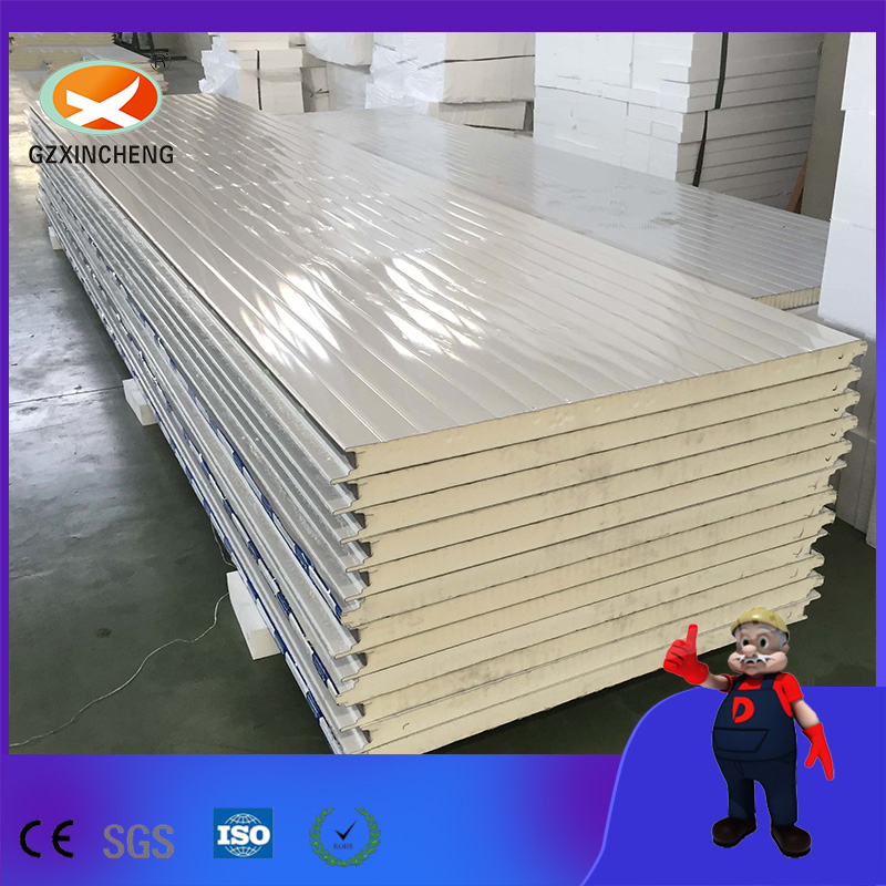 Easy Install Building Materials Prefab House Wall Fireproof PU Sandwich Panel for Food Factory