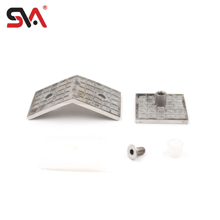 Heavy Duty Soft Closing 135 Degree Stainless Steel SS304 Wall Mount Glass Clamp