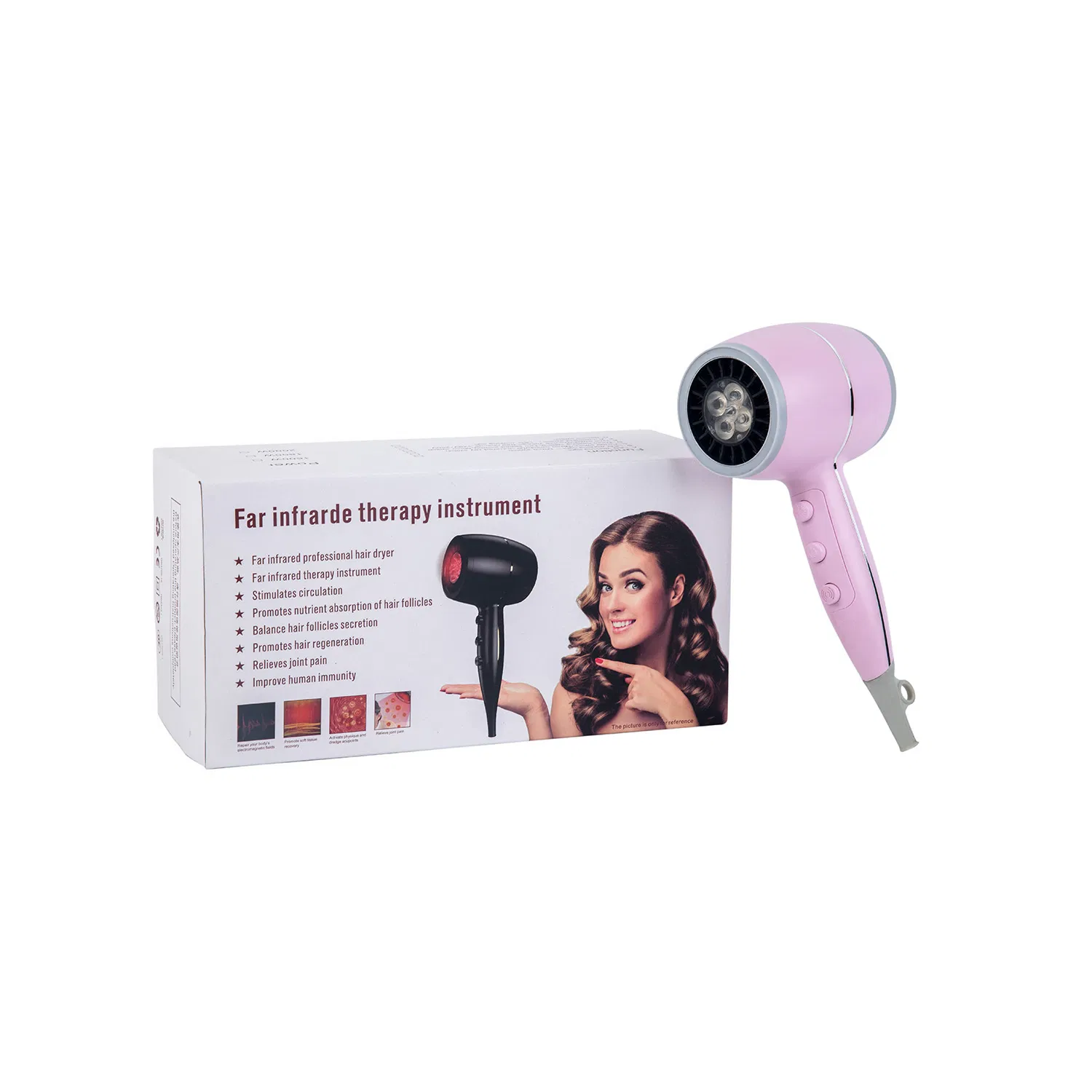 Hot Selling 2000W Proprietary Technology Infrared Therapy Hair Dryer DC Motor Luxury Professional Salon Ionic Hair Blower Dryer