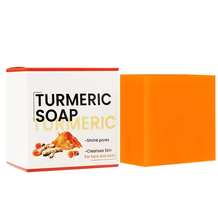 OEM Skin Care 100g Turmeric Soap Body Cleaning Lightening Dark Underarm Soap