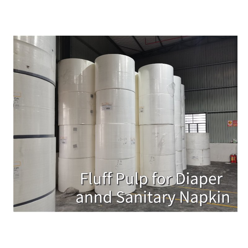 Raw Material Fluff Pulp Untreated Bleached Wood Pulp for Diaper and Sanitary Napkin
