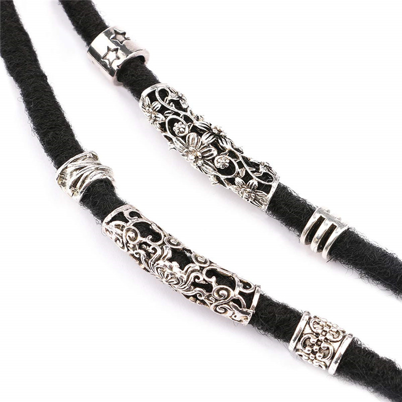 Металлические бусины для дредов и кос, 12 шт.