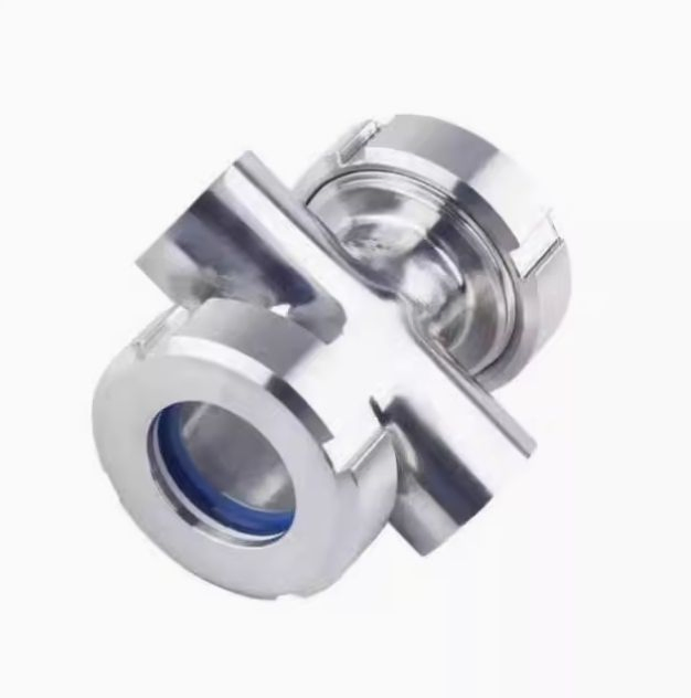Sanitary Four-Way Mirror 304 Stainless Steel Welded Cross Pipe