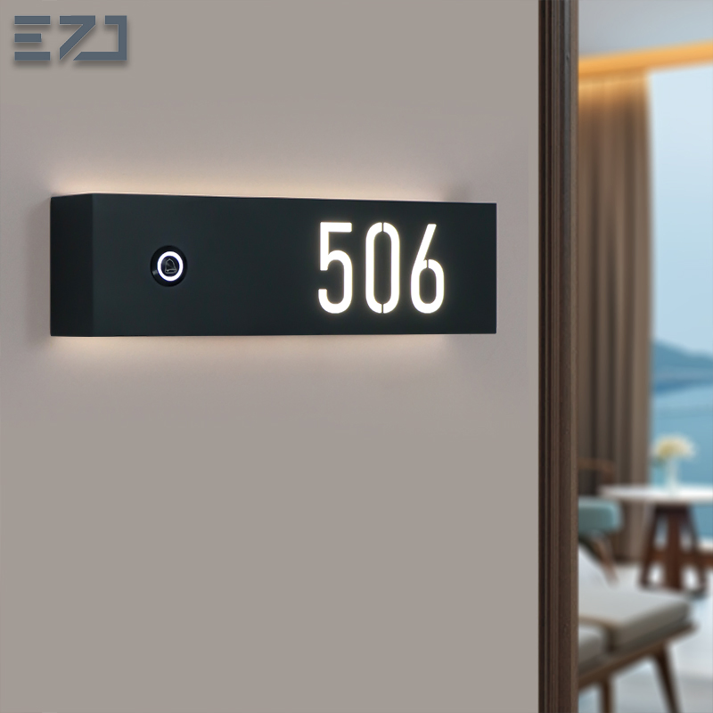 Ezd Cheap Price Drop Shipping Wholesale Luminous House Room Door Number Signages