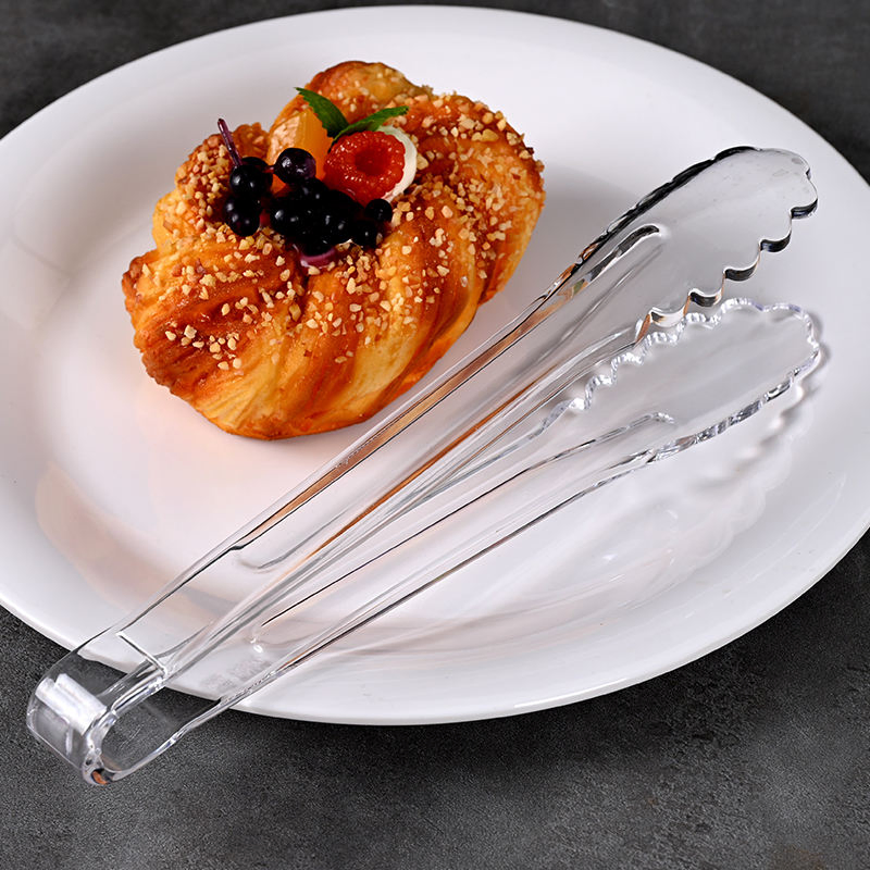 16cm Plastic BBQ Salad Tools Frying Candy Food Serving Tongs Barbecue Clip Clamps Cake Server Food Tong Clip Reusable PC