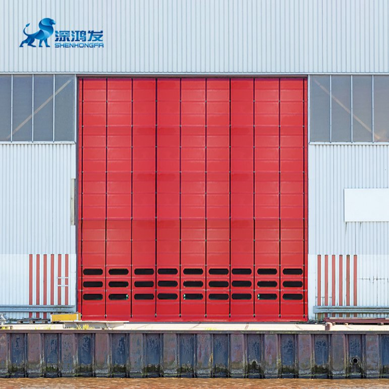 Modern PVC Folding Rapid Stacking Door High-Speed Windproof Roll-up for Interior for Warehouses