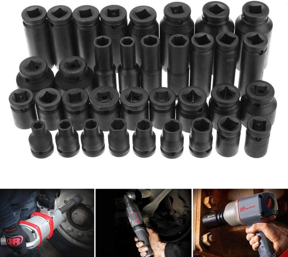 Набор ударных головок 1/2 дюйма Cr-Mo 35 шт