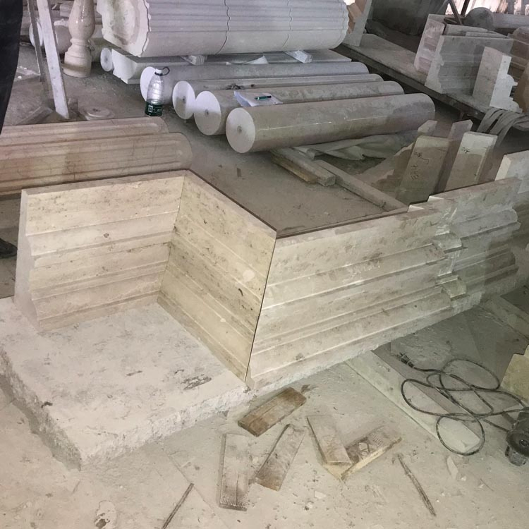 Beige Color Honed Jura Limestone Molding Stone for Villa Wall Projects and Pillar Wraps