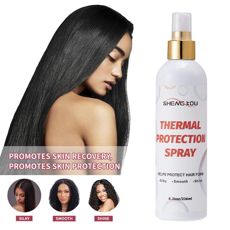 Private Label Organic Olive Oil Smooth Shine Thermal Hair Heat Protection Spray