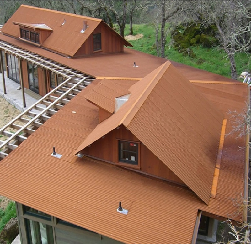 Corten Corrugated Metal Roof Weathering Steel Siding Panels