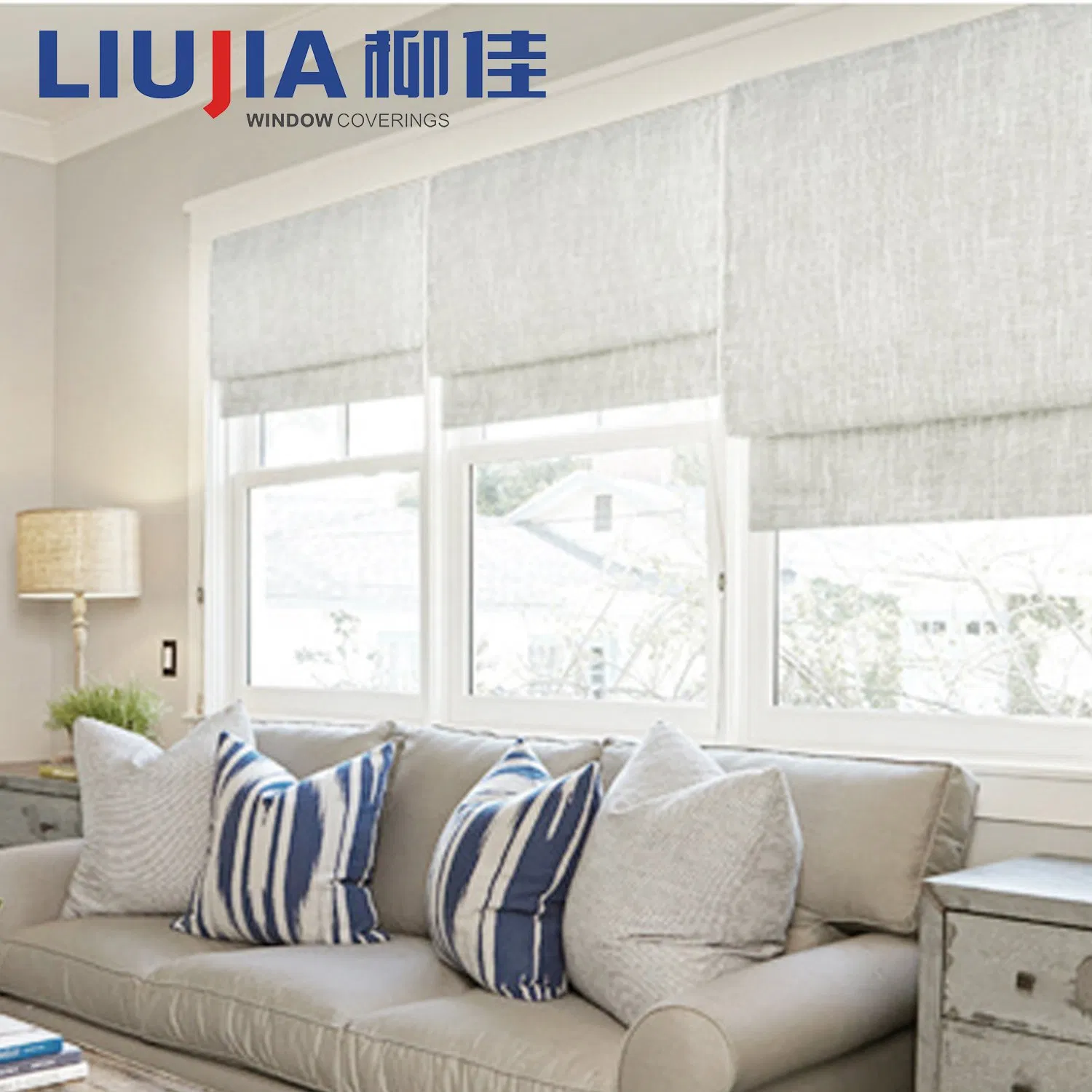 Window Blinds Roman Blinds for Living Room