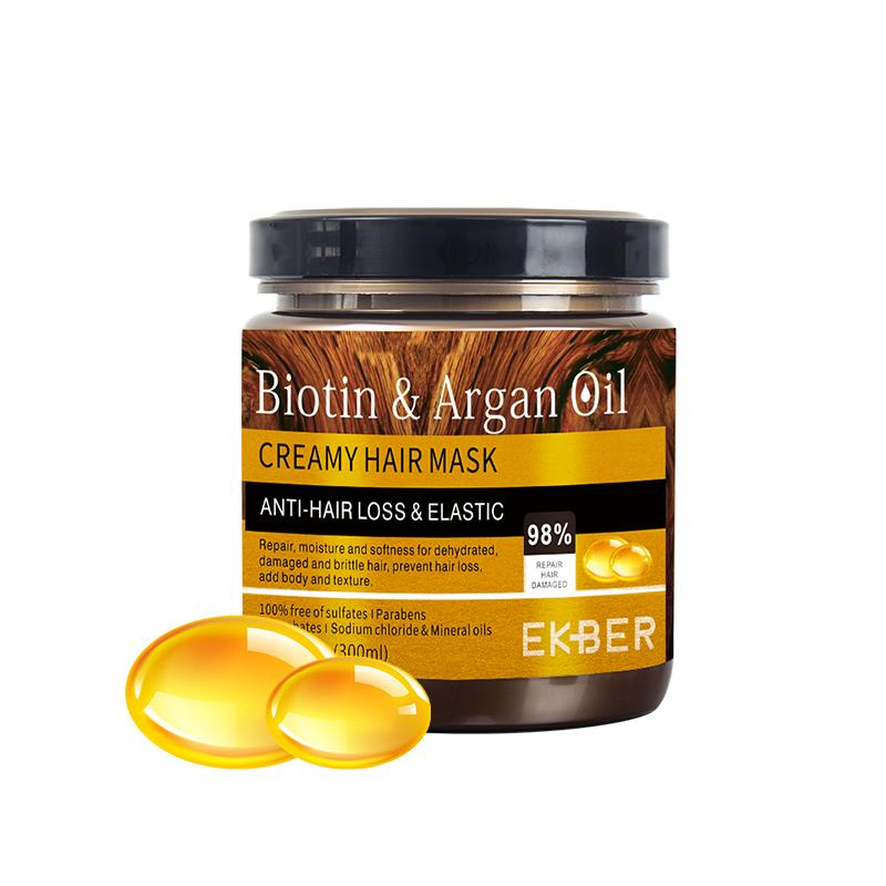Organic Argan Oil Collagen Care Steaming Hair Mask Treatment for Dry Damaged