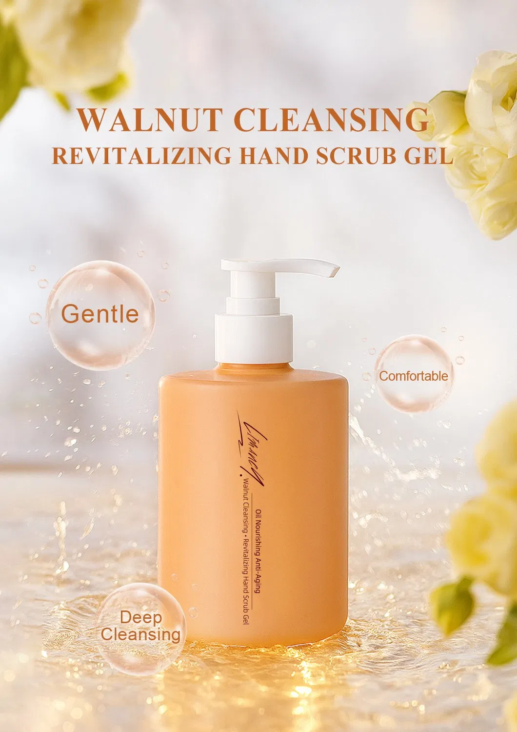 Natural Walnut Infused Hand Washing Liquid for Gentle Cleansing