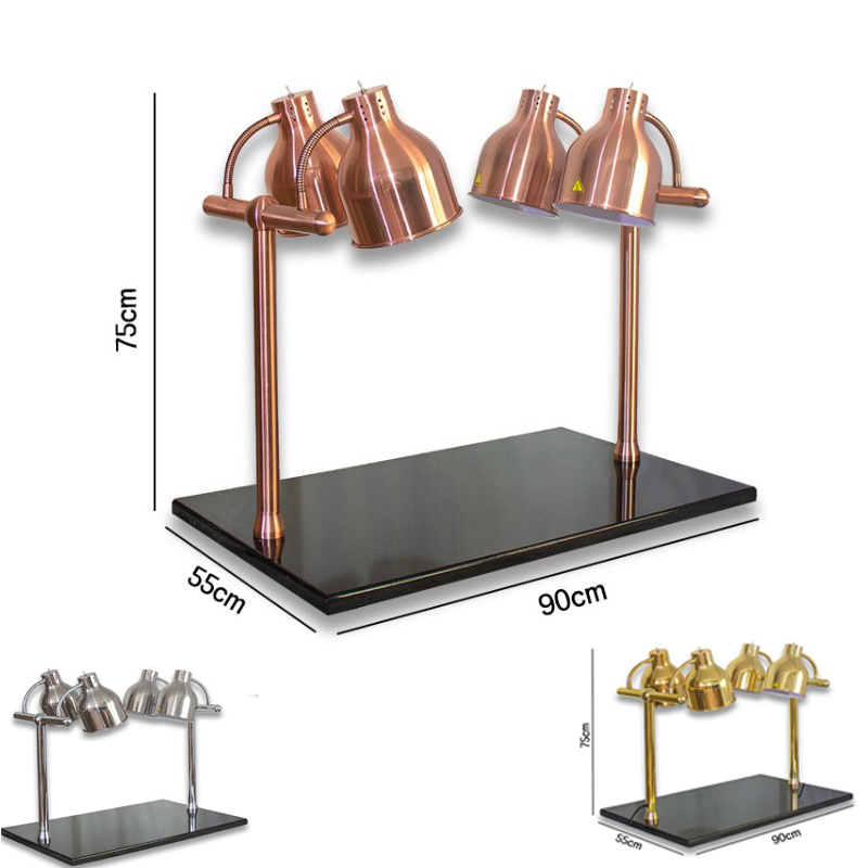 Hotel Banquet Commercial Kitchen Food Plate Warmers Lamp Table Chopping BBQ Display Infared Hot Buffet Heater Insulation Food Warming Station