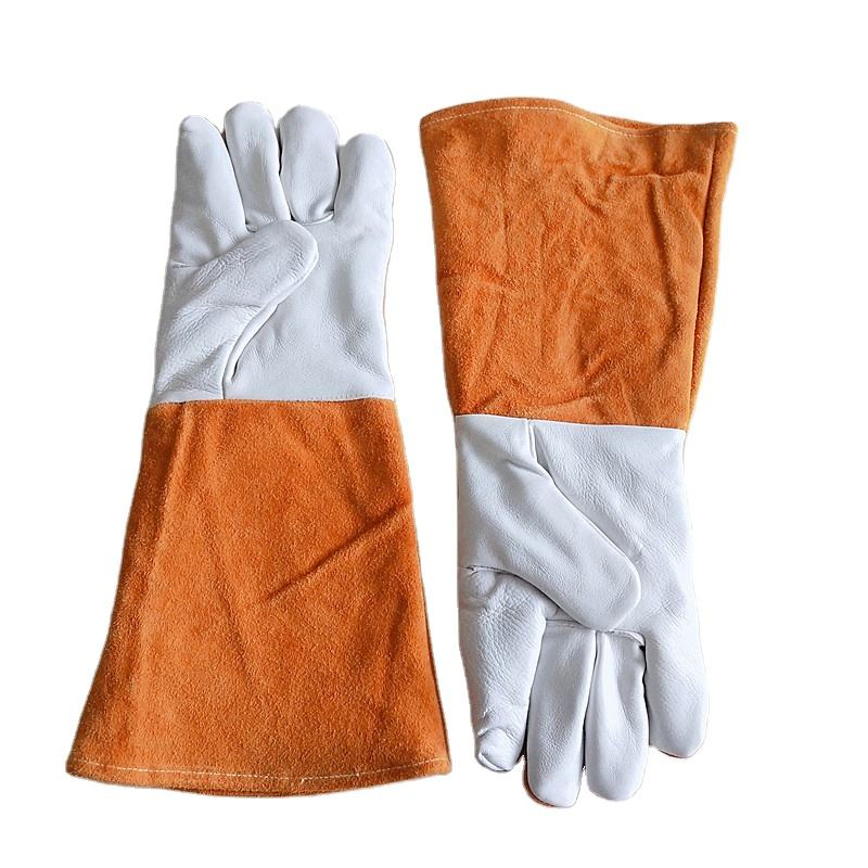 High-Quality Cowhide Leather Cooking Gloves for BBQ Safety