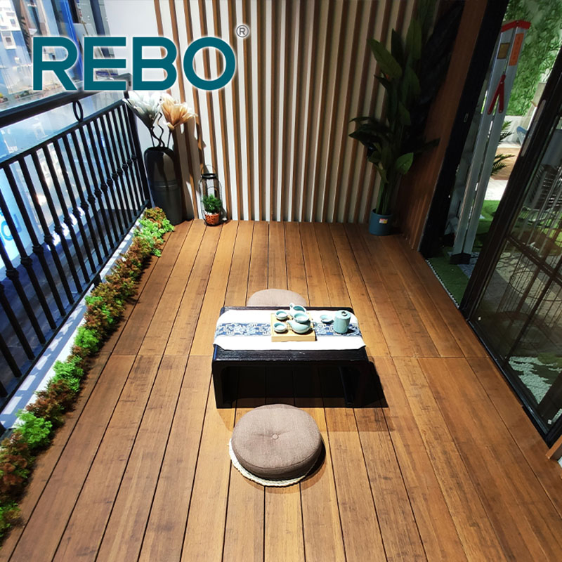 Durable Bamboo Pavilion Engineering Exterior Flooring Plank Materials