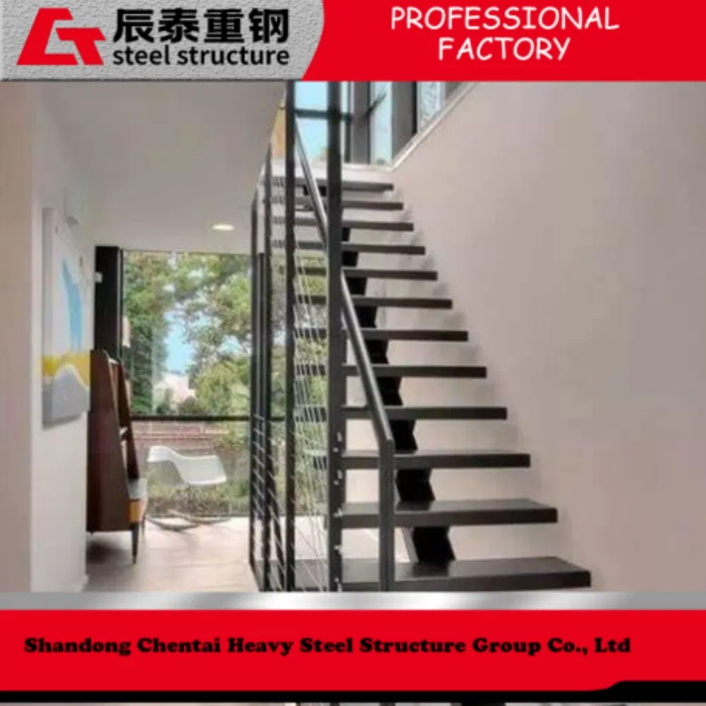 Building Material Steel Structure Staircase for Coffee Shop Indoor Building