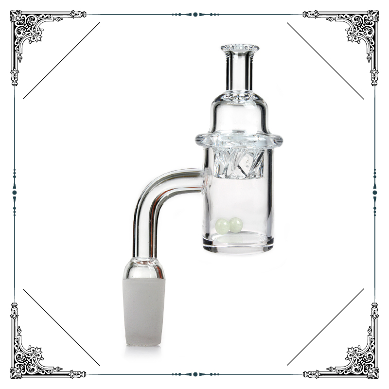 25mm Quartz Banger Helix Function Cap Oil Burner Pipe Smoking Glass Smoking Accessories